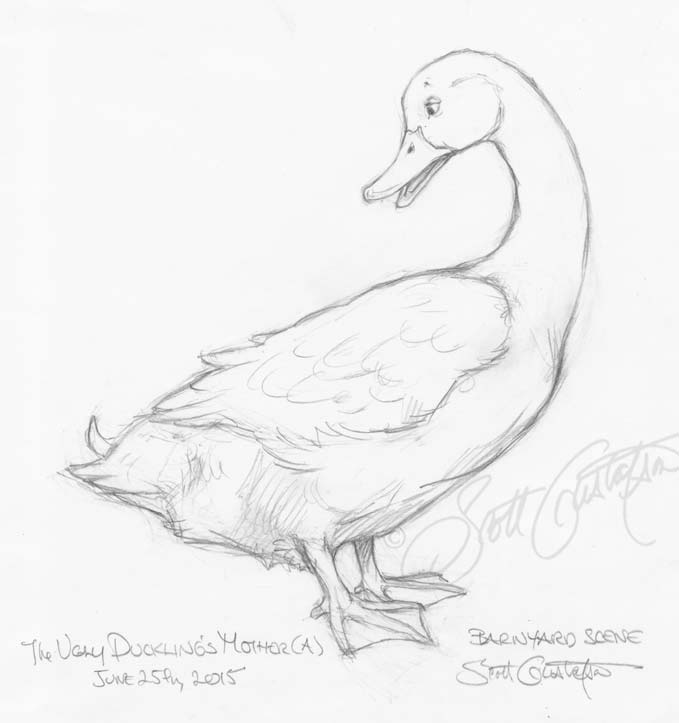 679x723 Ugly Duckling Drawings The Art Of Scott Gustafson