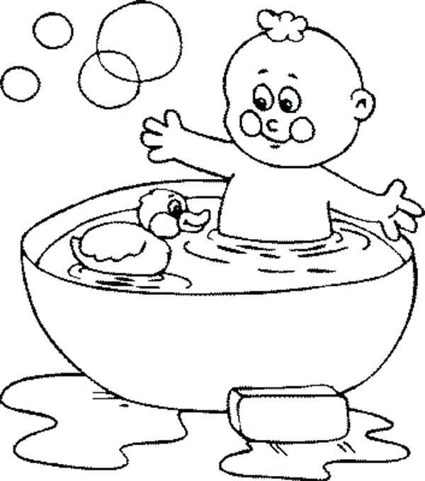 600x680 Rubber Ducky Coloring Page Rubber Duck Outline Drawing Blank