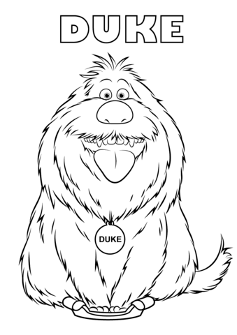339x480 Duke From The Secret Life Of Pets Coloring Page Free Printable