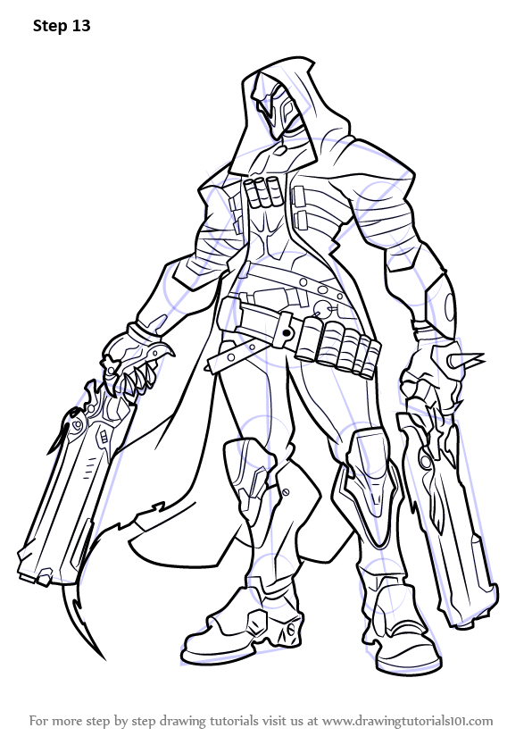 596x843 Learn How To Draw Reaper From Overwatch (Overwatch) Step By Step