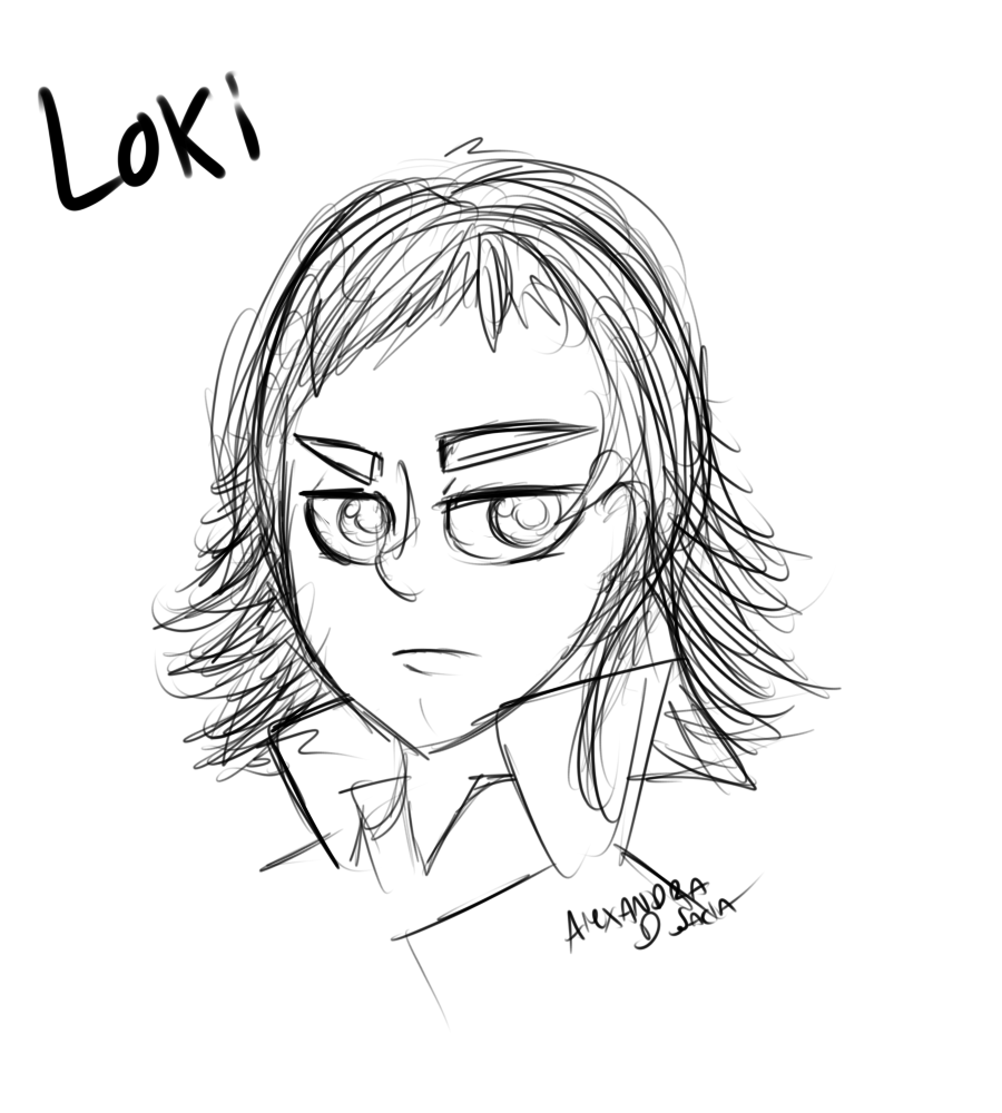 900x1000 Dumb Drawing Of Loki By Negative Cation