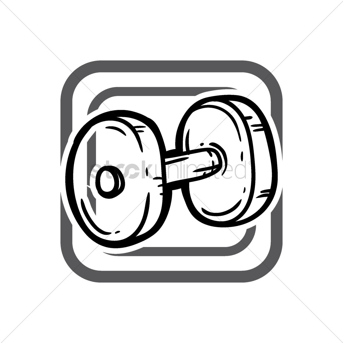 1300x1300 Dumbbell Icon Vector Image