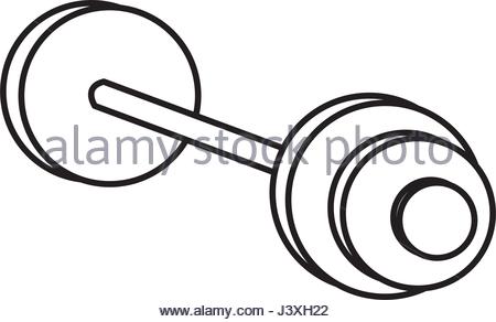 450x292 Drawing Dumbbell Gym Equipment Sport Image Stock Vector Art
