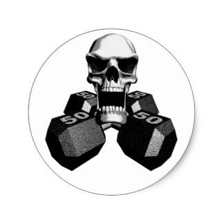 324x324 Skull And Dumbbells Gifts On Zazzle