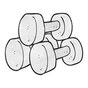 300x300 Dumbbells Royalty Free Vectors