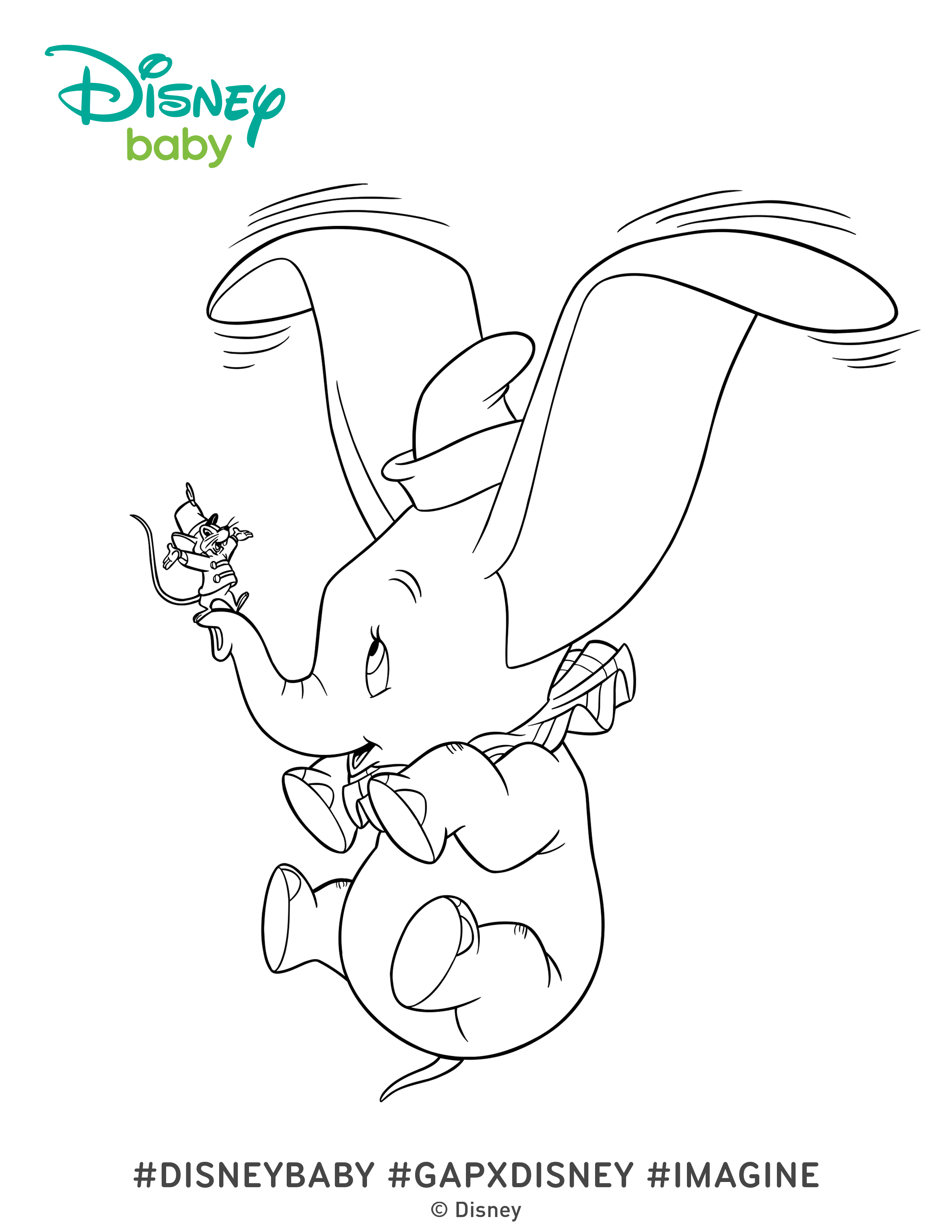 2550x3300 Dumbo Coloring Pages Disney Baby