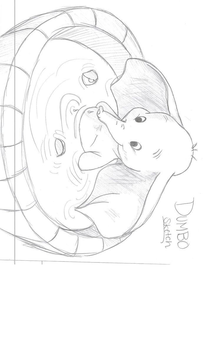 696x1147 Dumbo Sketch Drawing By Julietcapulet432