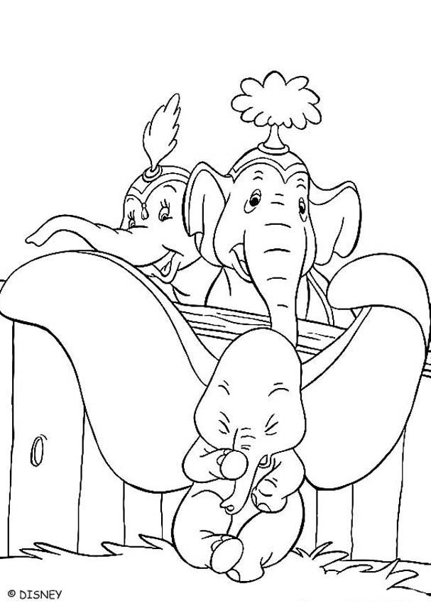 607x850 Dumbo And The Elephant Coloring Pages