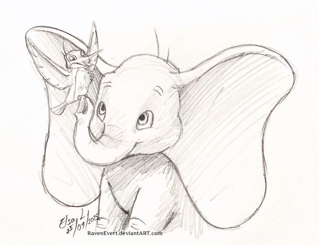 1019x784 Dumbo Playing Sketch