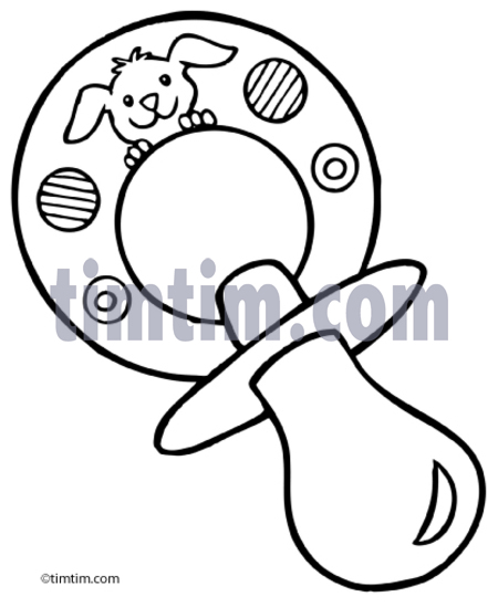 450x549 Free Drawing Of Pacifier Bw From The Category Parents Amp Kids