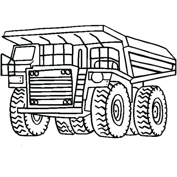 600x600 Dump Truck Box Coloring Page Tow Truck Coloring Pages Garbage
