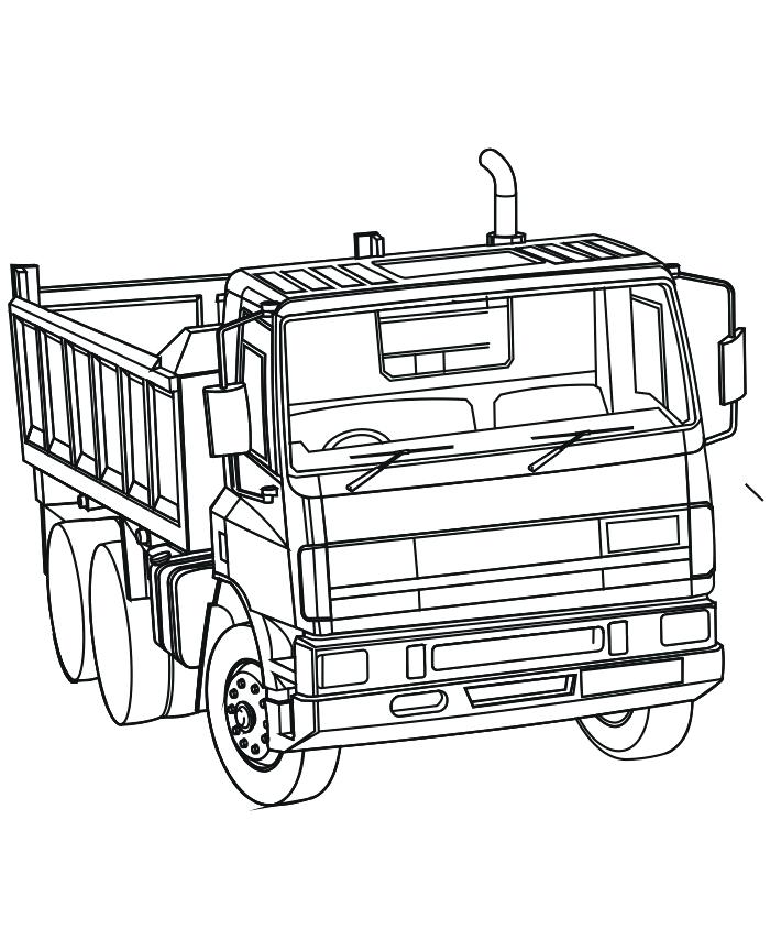 700x864 Big Trucks Coloring Pages Dump Truck Coloring Pages Bigfoot Truck