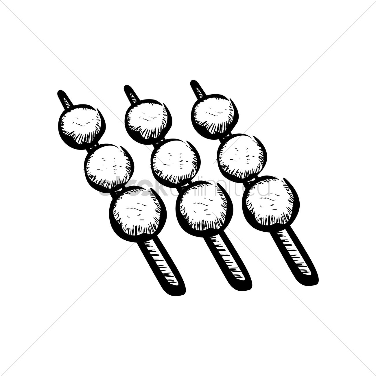 1300x1300 Japanese Dumplings Vector Image