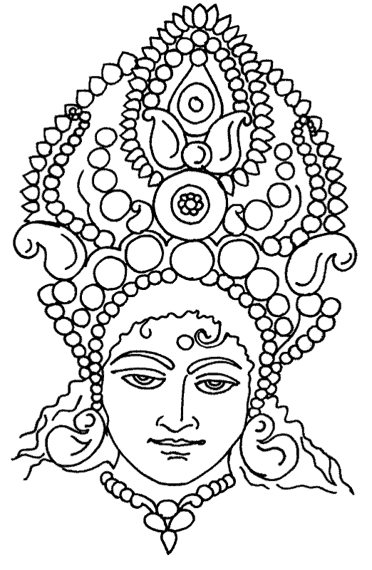 522x800 Coloring Pages For Durga Puja Hindu Mommy