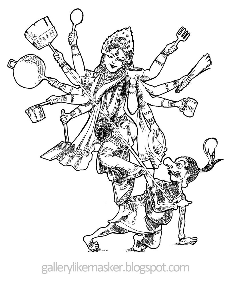 809x988 Dewi Durga Vs Gareng By Rijahafizie19