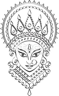 236x380 Drawings Pencil Drawings Of Goddess Durga Amp Ganesha Durga2.gif