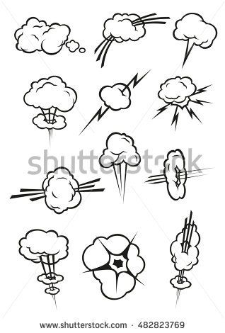 318x470 Unique Dust Cloud Cartoon Puff Of Smoke Stock Images Royalty Free