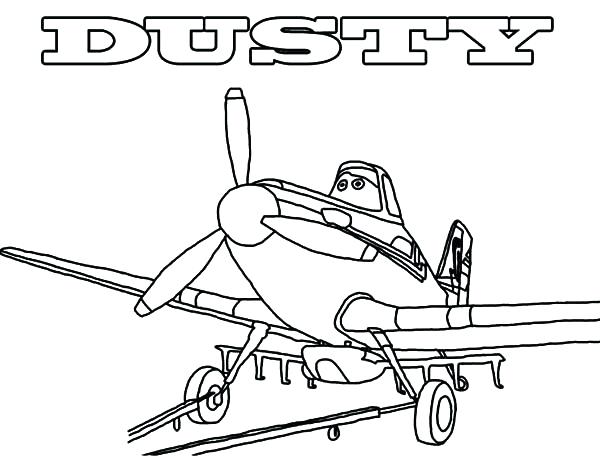 600x458 Dusty Planes Coloring Sheet