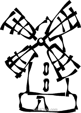 348x480 Dutch Windmill Royalty Free Vector Clip Art Illustration Vc023025