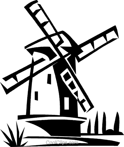 403x480 Dutch Windmill Royalty Free Vector Clip Art Illustration Vc021122