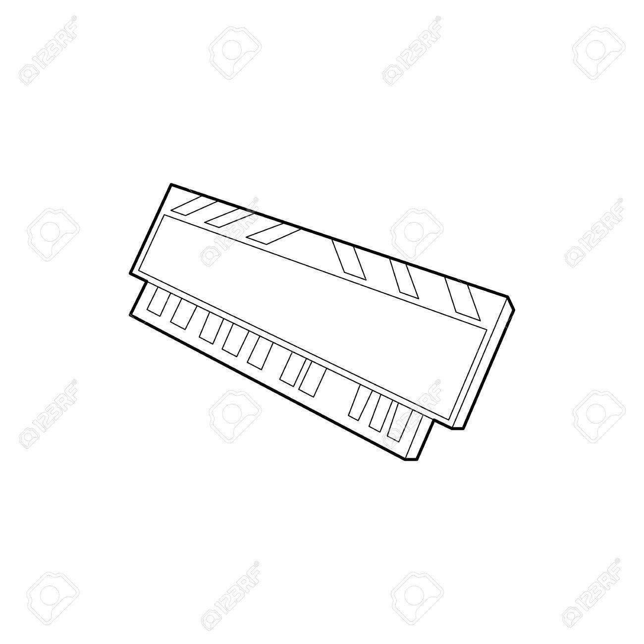 1300x1300 Dvd Ram Module For The Personal Computer Icon In Outline Style