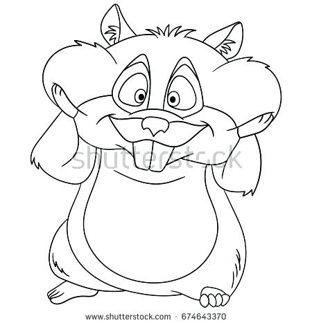 450x470 Hamster Coloring Page