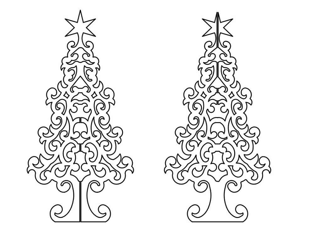 1000x744 Christmas Tree 3d Dxf