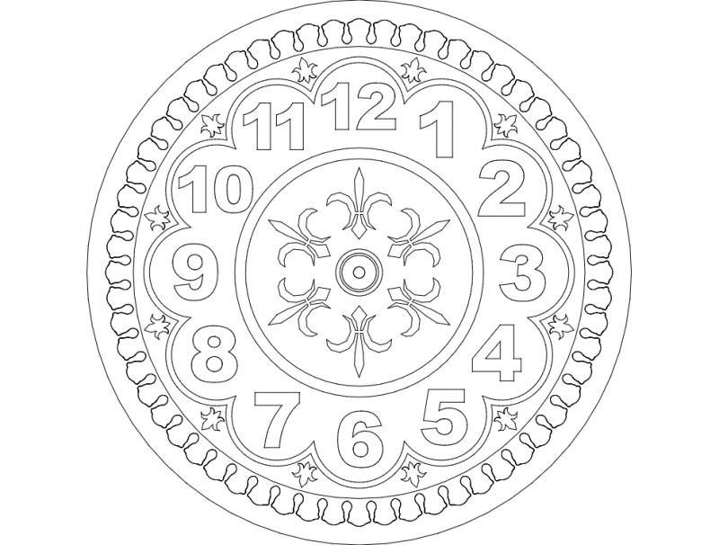 800x606 Clock On A Record Beatles Dxf File Free Download