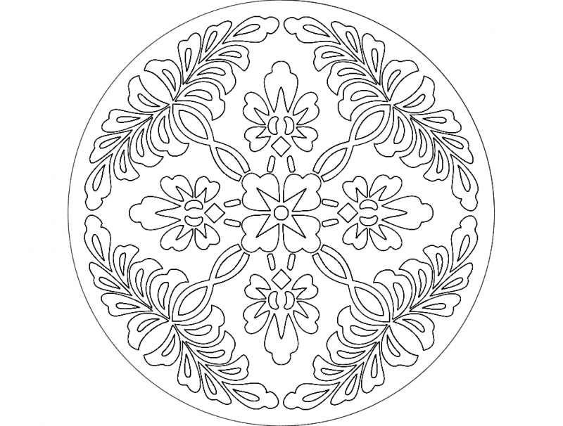800x606 Mandala 1 Dxf File Free Download
