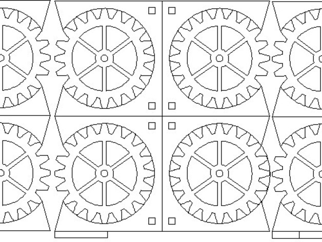 628x472 7 And 3 Gear Coasters Dxf In Mm For 600 X 300 Laser Cutter By