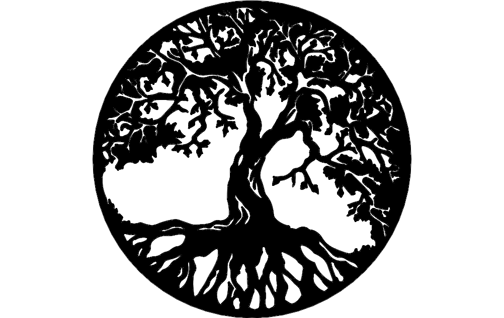 1002x633 Tree Of Life Dxf File Free Download