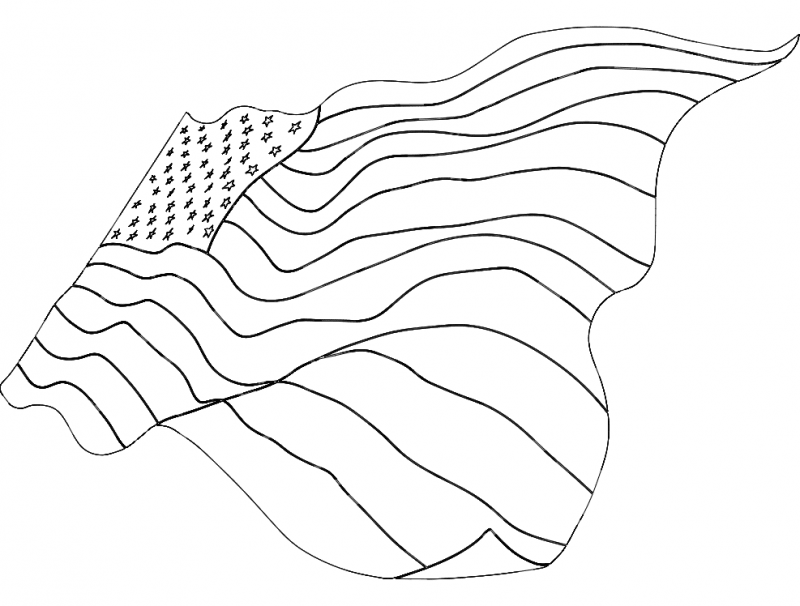 800x606 American Flag Dxf File Free Download