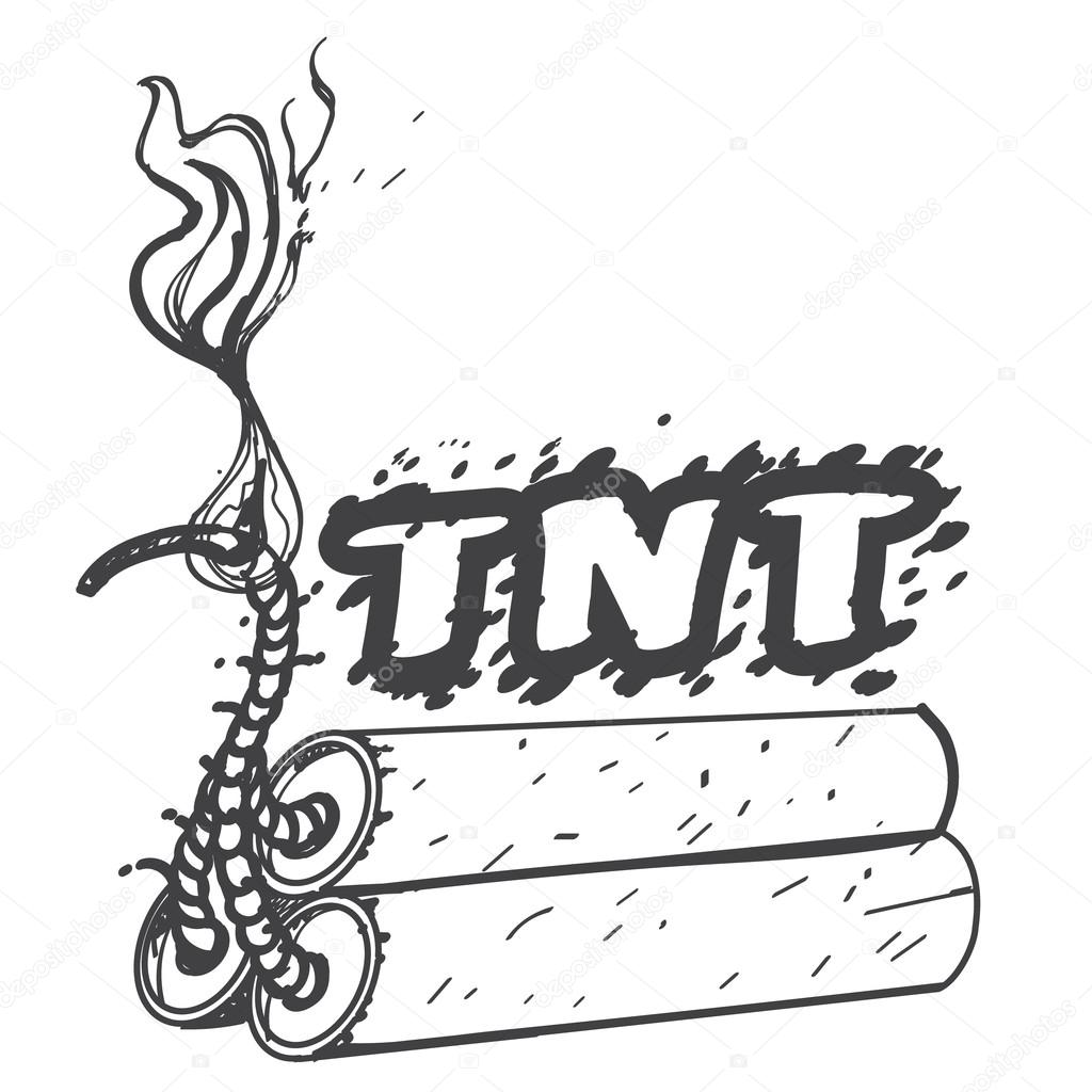 1024x1024 Dynamite Logo Outline Drawing. Stock Vector Filkusto