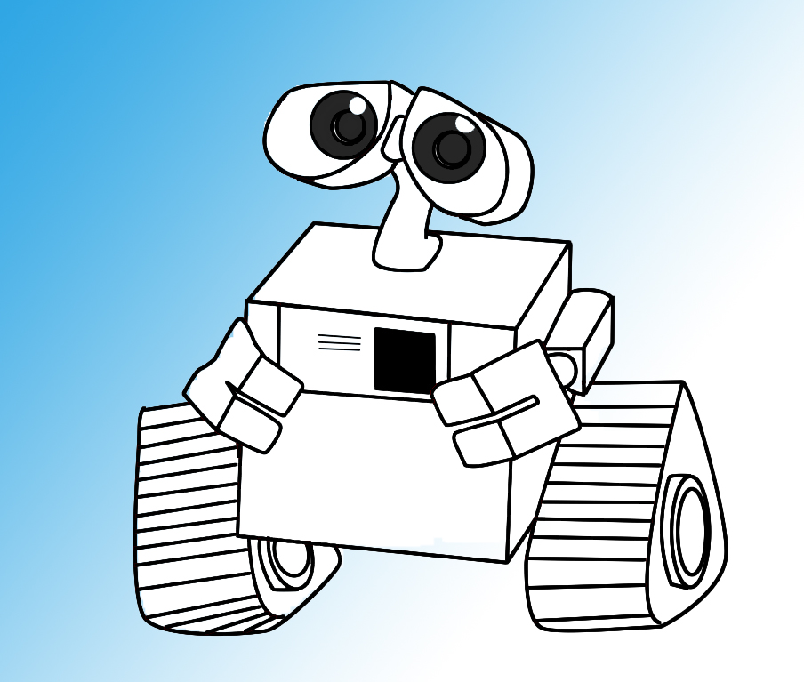 904x767 How To Draw Wall E