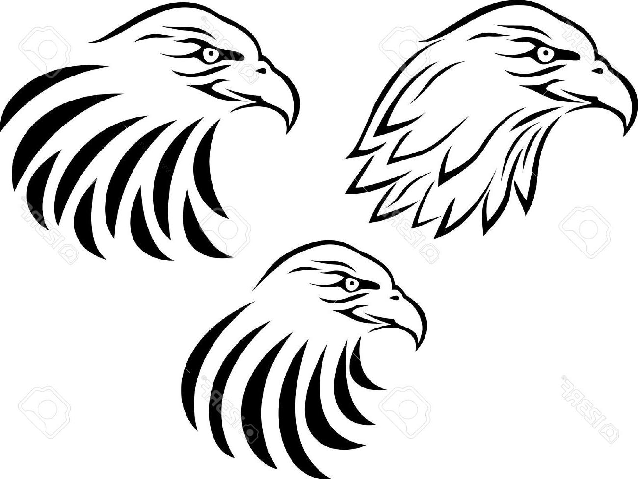 1300x977 Unique Eagle Head Tattoo Stencils Vector Image Free Vector Art