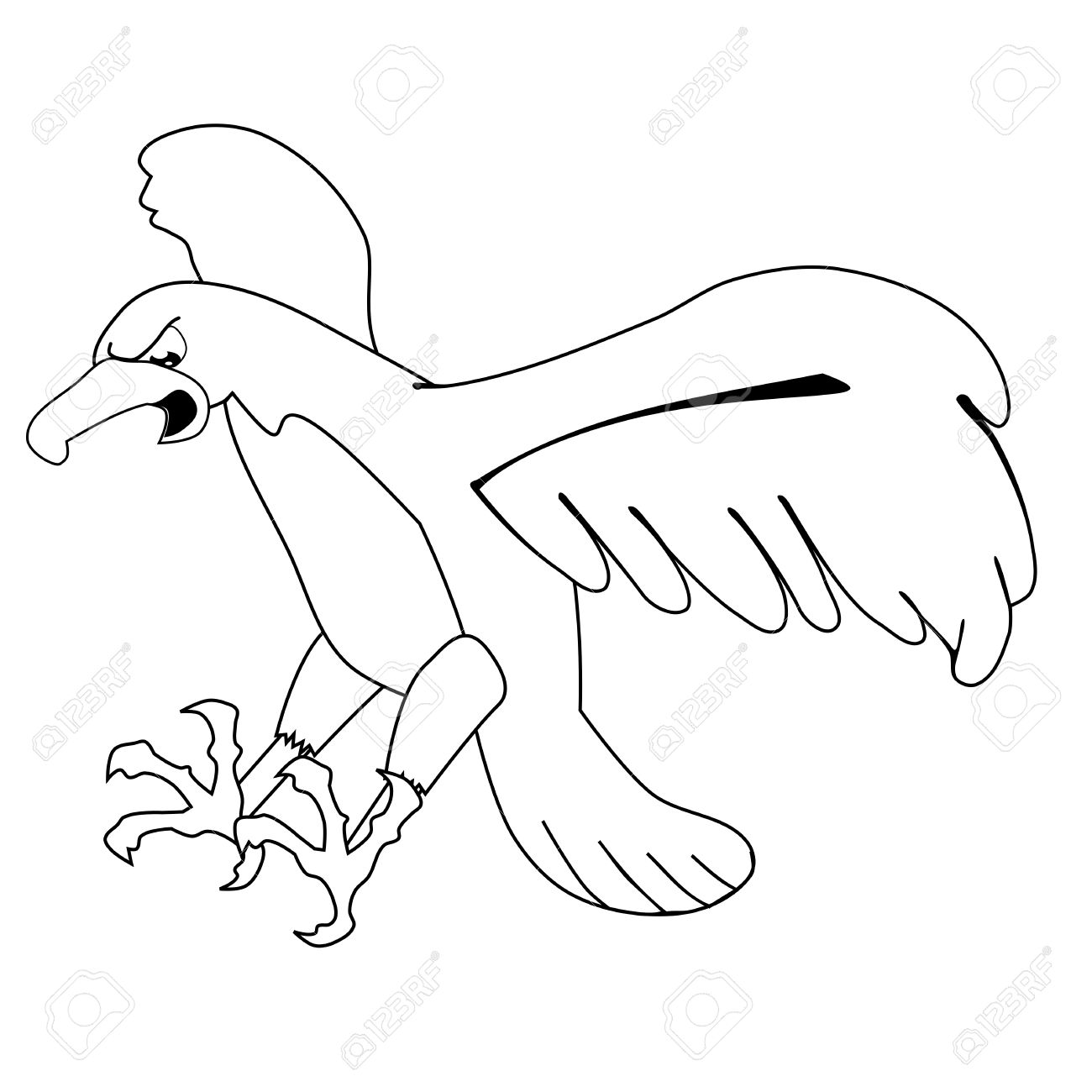 1300x1300 Flying Eagle, Line Drawing Royalty Free Cliparts, Vectors,