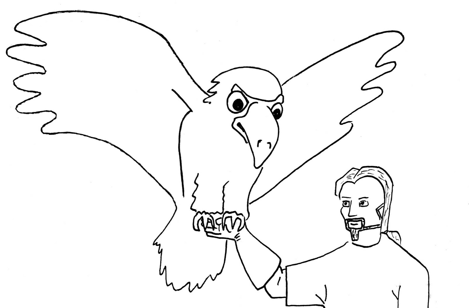 1600x1052 Drawn White Tailed Eagle Cartoon