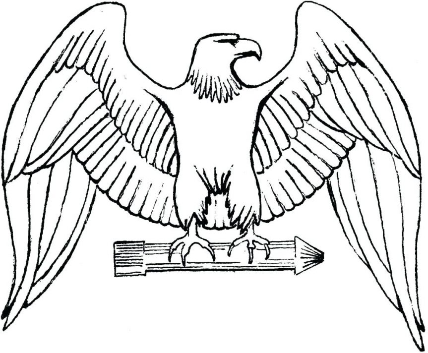 863x712 Eagle Drawing For Kids Coloring Pages Eagles Football Logo Bald