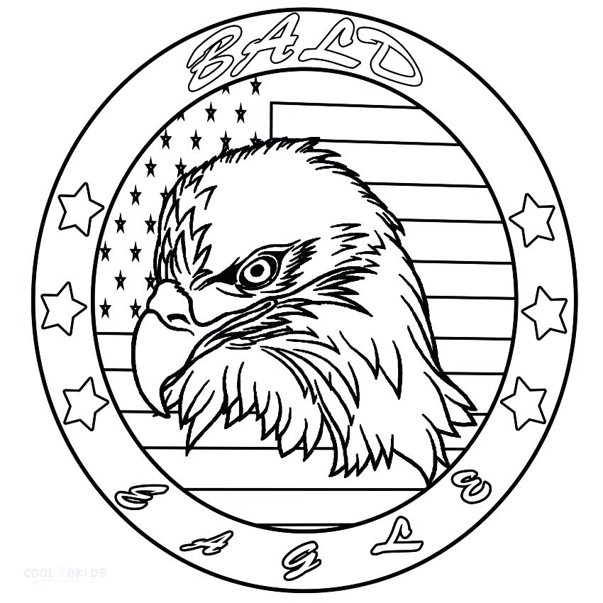 850x850 Complete Bald Eagle Coloring Page Fee Printable Pages For Kids
