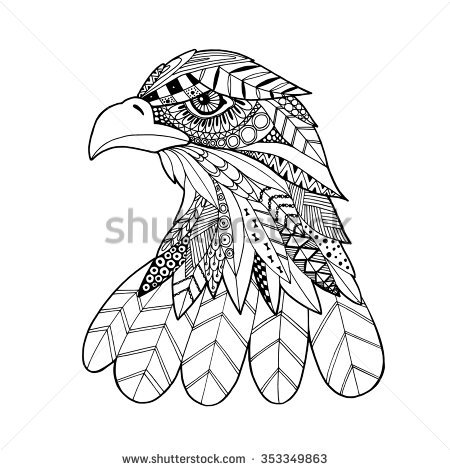 450x470 Drawn Bald Eagle Line Drawing