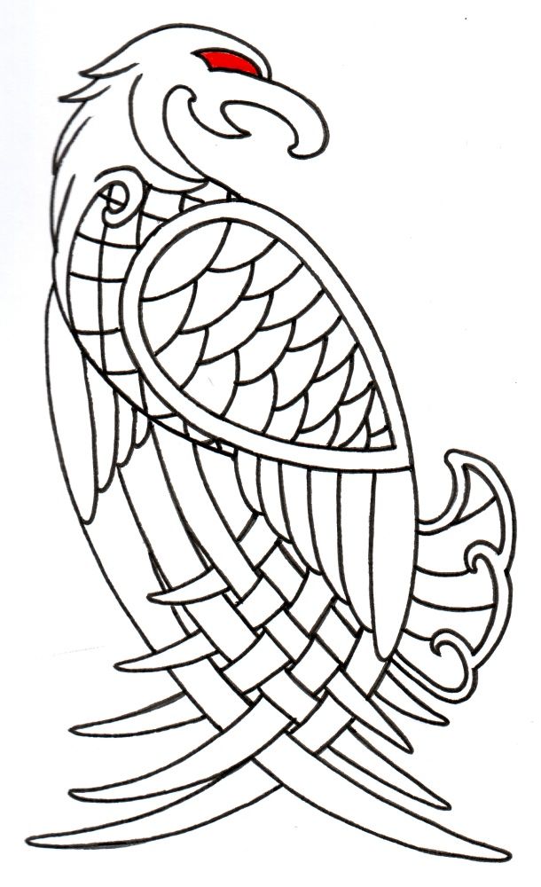 610x1000 Viking Celtic Eagle Outline By Vikingtattoo