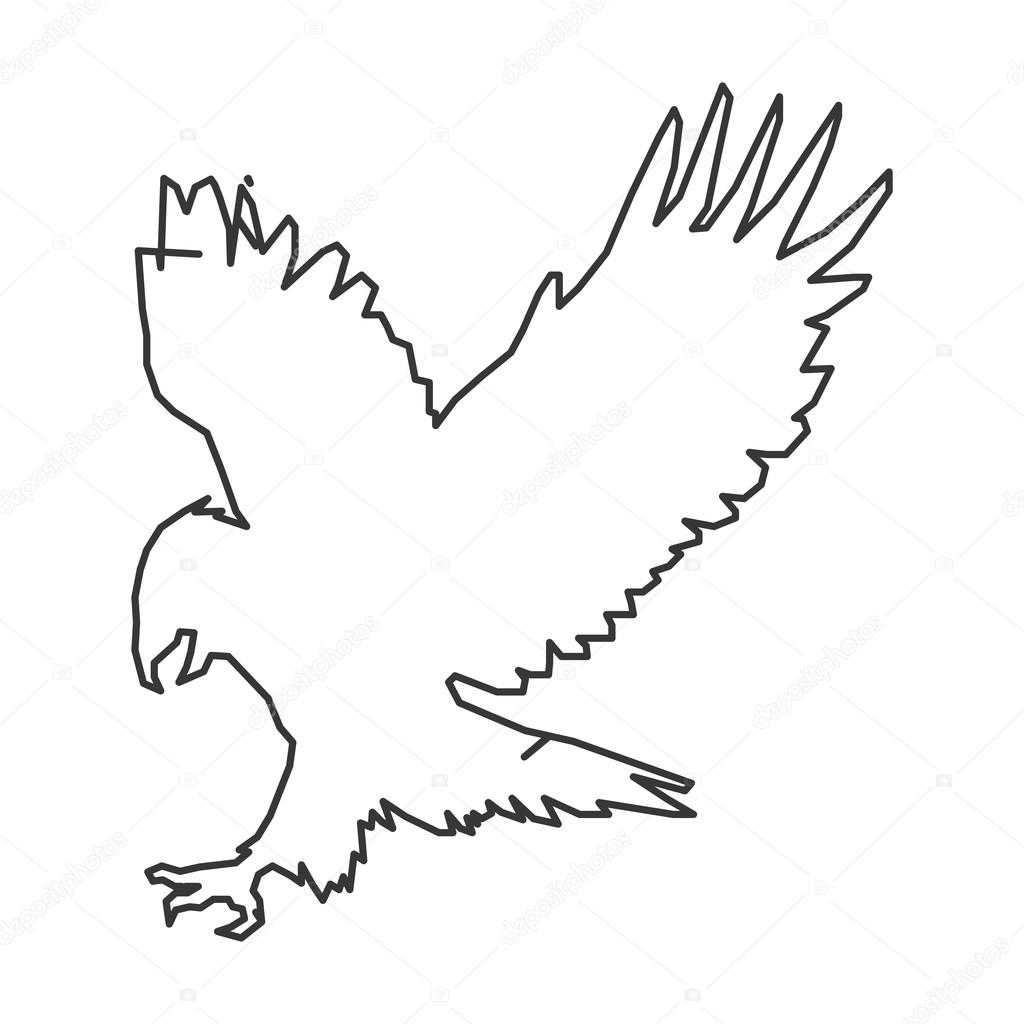 1024x1024 Eagle Outline Icon Stock Vector Jemastock