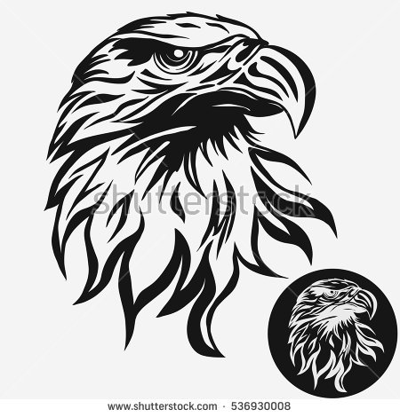 450x470 Drawn Bald Eagle Military