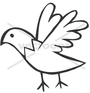 308x320 Simple Young Eagle Illustration In Sketch Style