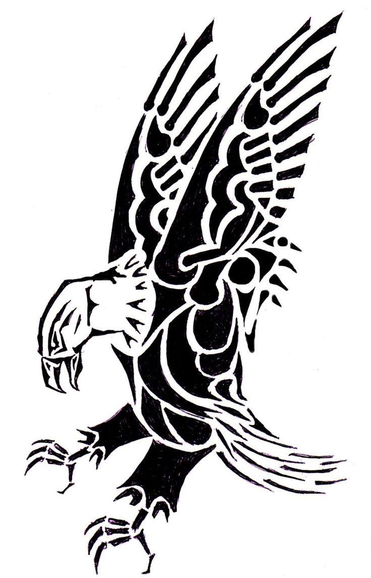 736x1146 Hd Tribal Eagle Tattoo Tattoos Image