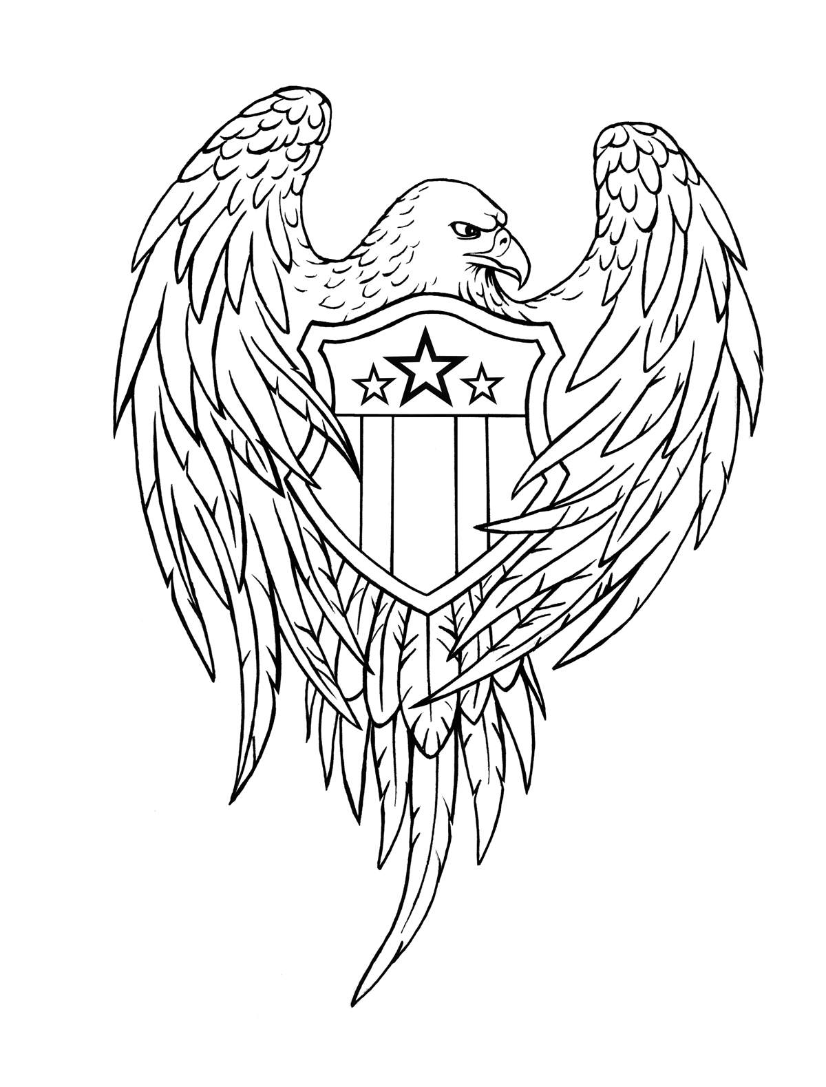 traditional eagle outline