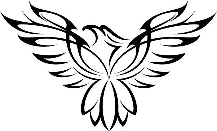 700x423 Eagle Face Silhouette Wall Mural We Live To Change