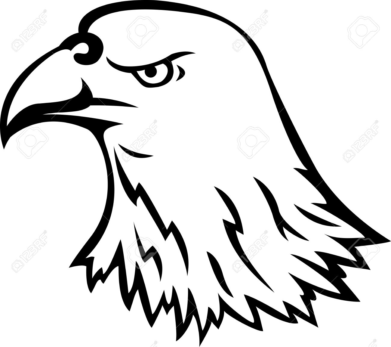 1300x1153 Eagle Head Tattoo Royalty Free Cliparts, Vectors, And Stock