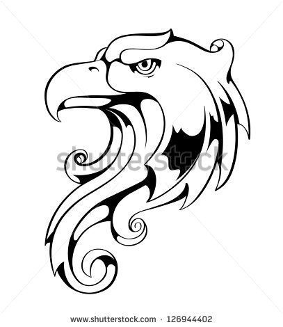 407x470 How To Draw Abstract Eagle Outlines