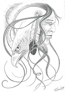 Eagle Feather Drawing at GetDrawings | Free download